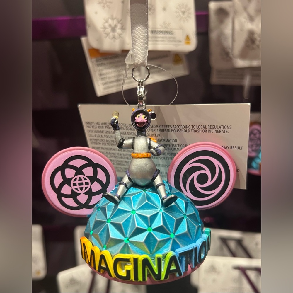 Disney Parks 2025 Figment Epcot Imagination Ear Hat Light Up Ornament NEW